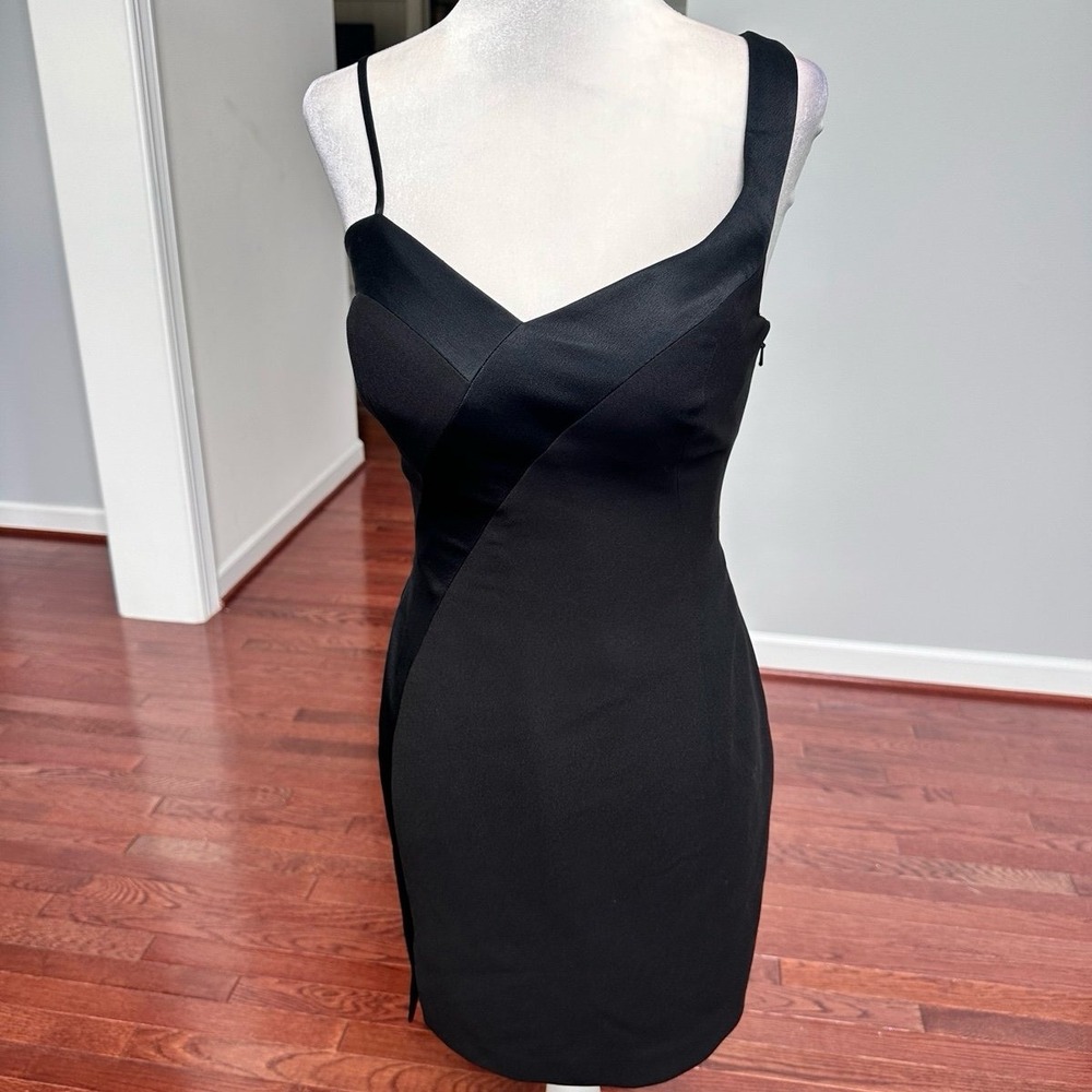 Vintage Y2K 2000s Laโ Bottega Black Cocktail Dress Sexy Feminine Size 2